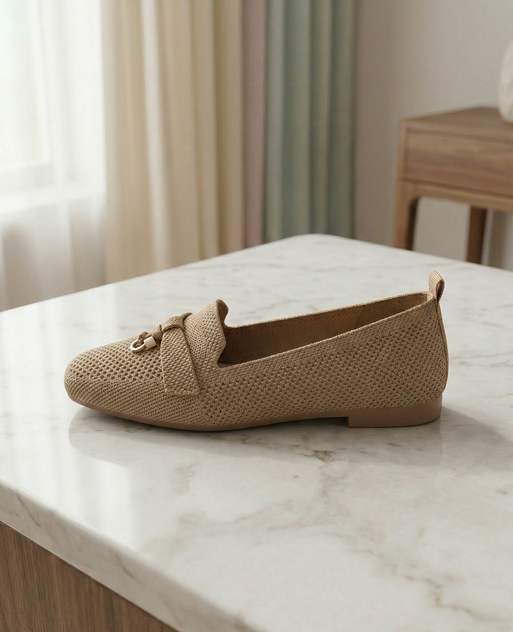 Mocassins Femme Chic et Décontractés - Beige Sable