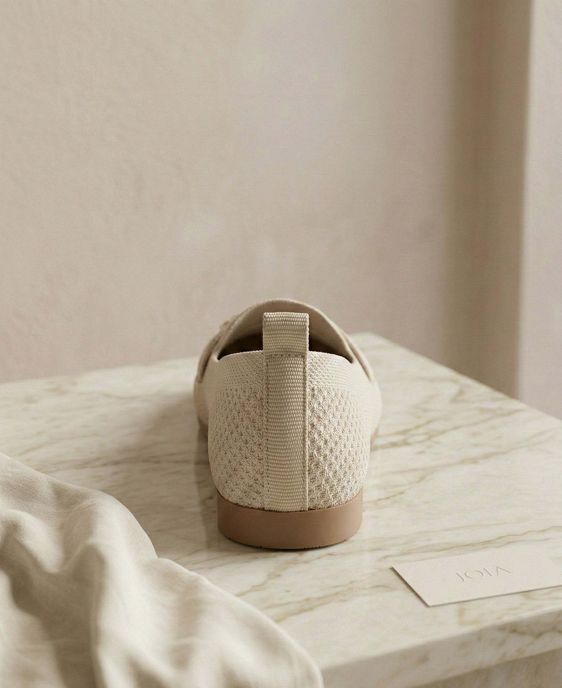 Mocassin Femme Maille Ivoire - Modèle Pure avec Mors Doré Chic